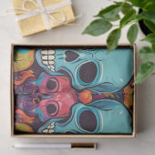 トリップ（幻覚体験）のようなヒピースカルカラフルパターン（の模様が）ある サイケデリック 薄葉紙 (ギフト)