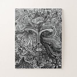 トリップ(幻覚体験)のようなポートレートパズル ジグソーパズル