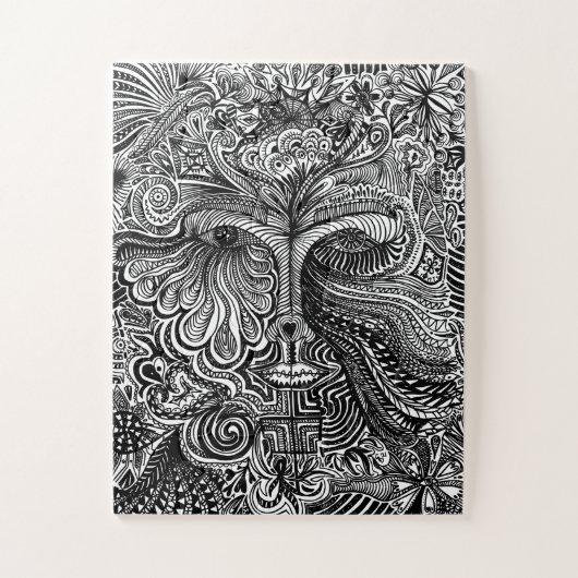 トリップ（幻覚体験）のようなポートレートパズル ジグソーパズル (縦)