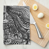 トリップ（幻覚体験）のようなポートレート キッチンタオル (四つ折り)