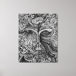 トリップ(幻覚体験)のようなポートレート キャンバスプリント