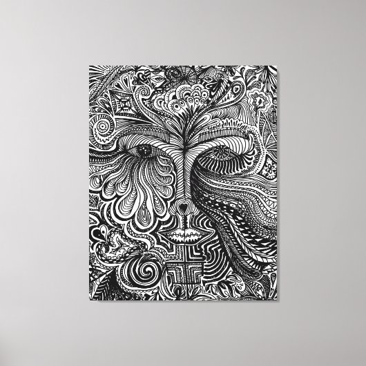 トリップ(幻覚体験)のようなポートレート キャンバスプリント (正面)