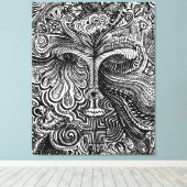 トリップ(幻覚体験)のようなポートレート キャンバスプリント (インサイチュ (ウッドフロア))