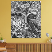 トリップ（幻覚体験）のようなポートレート キャンバスプリント (インサイチュ (リビング))