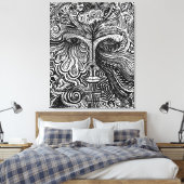 トリップ（幻覚体験）のようなポートレート キャンバスプリント (インサイチュ (寝室))