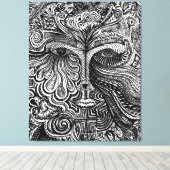 トリップ（幻覚体験）のようなポートレート キャンバスプリント (インサイチュ (ウッドフロア))