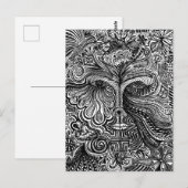 トリップ（幻覚体験）のようなポートレート ポストカード (正面/裏面)