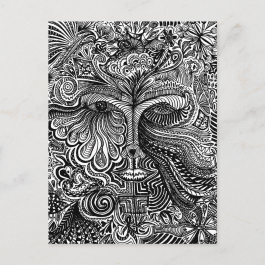 トリップ（幻覚体験）のようなポートレート ポストカード (正面)