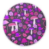 トリップ(幻覚体験)のようなマッサイケデリックキッシュズパープル、ピンクとブラック セラミックノブ (正面)