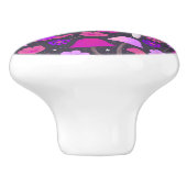 トリップ（幻覚体験）のようなマッサイケデリックキッシュズパープル、ピンクとブラック セラミックノブ (側面)