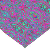トリップ（幻覚体験）のようなレトロマゼンタ、青、緑の抽象芸術 ショートテーブルランナー (コーナー)