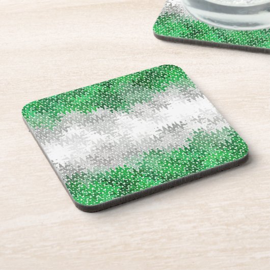 トリップ(幻覚体験)のような波状抽象芸術グレイロマンプライド旗 コースター (左側)