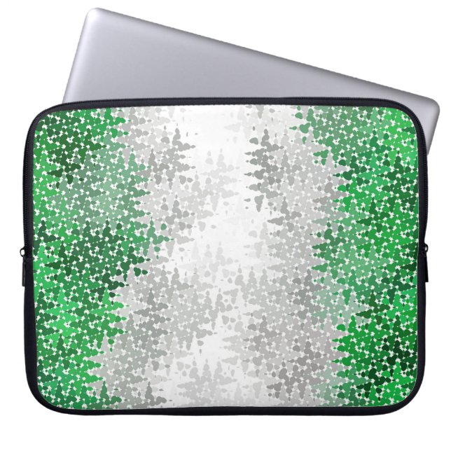 トリップ（幻覚体験）のような波状抽象芸術グレイロマンプライド旗 ラップトップスリーブ (正面)