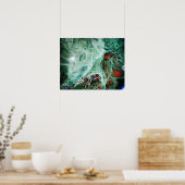 トリップ（幻覚体験）のような絵を描 ポスター (キッチン)