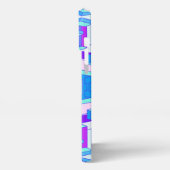 トリップ（幻覚体験）のような薄紫と青い電話ケース iPhoneケース (左側面)