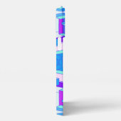 トリップ（幻覚体験）のような薄紫と青い電話ケース iPhoneケース (右側面)