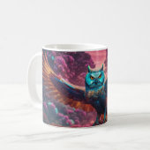 トリップ(幻覚体験)のような飛んでいるる コーヒーマグカップ (正面左)