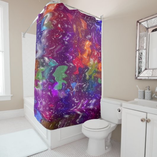 トリップ（幻覚体験）のような シャワーカーテン (インサイチュ)