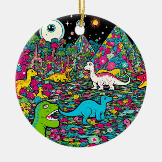 トリップ（幻覚体験）のような セラミックオーナメント (正面)