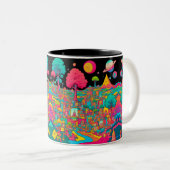 トリップ（幻覚体験）のような ツートーンマグカップ (正面右)