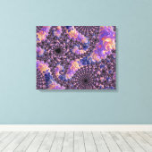 トリップ(幻覚体験)のようなGroovy Boho宝石トカラフルーンフラクタルアート キャンバスプリント (インサイチュ (ウッドフロア))