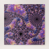 トリップ(幻覚体験)のようなGroovy Boho宝石トカラフルーンフラクタルアート ジグソーパズル (横)