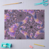 トリップ(幻覚体験)のようなGroovy Boho宝石トカラフルーンフラクタルアート 薄葉紙 (クラフト)