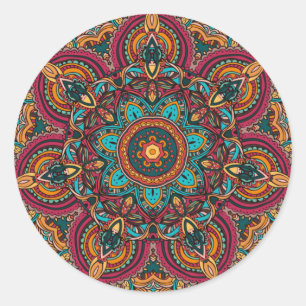 トリップ（幻覚体験）のようなMandala 2.25"基本ボタンキーチェーン ラウンドシール