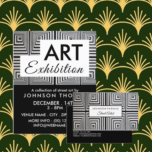 トリップ（幻覚体験）のようなMaze Squares, Artist Exhibition 広告's チラシ