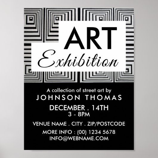 トリップ（幻覚体験）のようなMaze Squares, Artist Exhibition 広告's ポスター (正面)