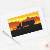 トリップOTRトラック輸送セミトラクタートレーラ 長方形シール (封筒)