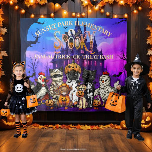 トリッ不気味クまたはトリートのハロウィーンタペストリー背景 タペストリー