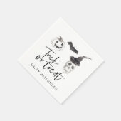 トリッ不気味クまたは治療 |ハローウィンパーティ スタンダードカクテルナプキン (角)