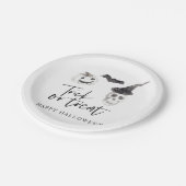 トリッ不気味クまたは治療 |ハローウィンパーティ ペーパープレート (アングル)