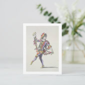 トリトンの衣装デザイン、17世紀のベール ポストカード (スタンド正面)