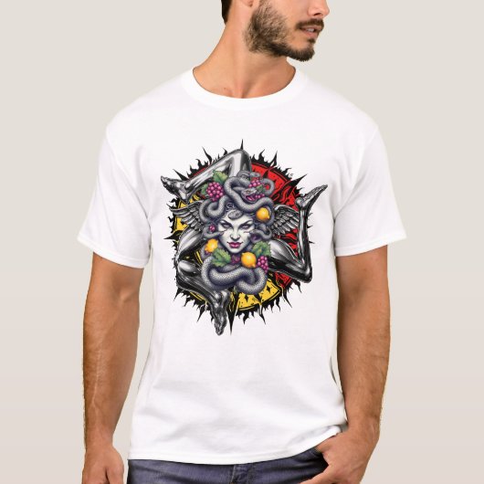 トリナクリア シチリアのタトゥーデザイン Tシャツ (正面)