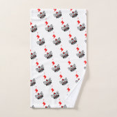 トリニからボーンへの島のマップWHITEの角度付き バスタオルセット (ハンドタオル)