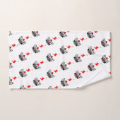 トリニからボーンへの島のマップWHITEの角度付き バスタオルセット (ハンドタオル)