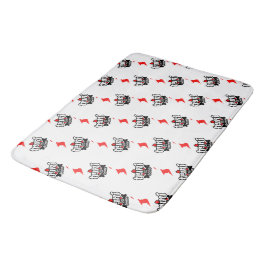 トリニからボーンへの島のマップWHITEの角度付き バスマット