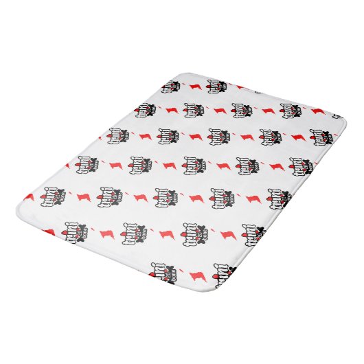 トリニからボーンへの島のマップWHITEの角度付き バスマット (アングル)