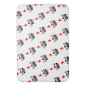 トリニからボーンへの島のマップWHITEの角度付き バスマット (正面縦)