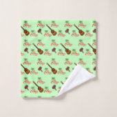 トリニのクリスマスとCuatroとShac Shacで緑 バスタオルセット (ウォッシュタオル)