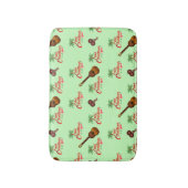 トリニのクリスマスとCuatroとShac Shacで緑 バスマット (正面縦)