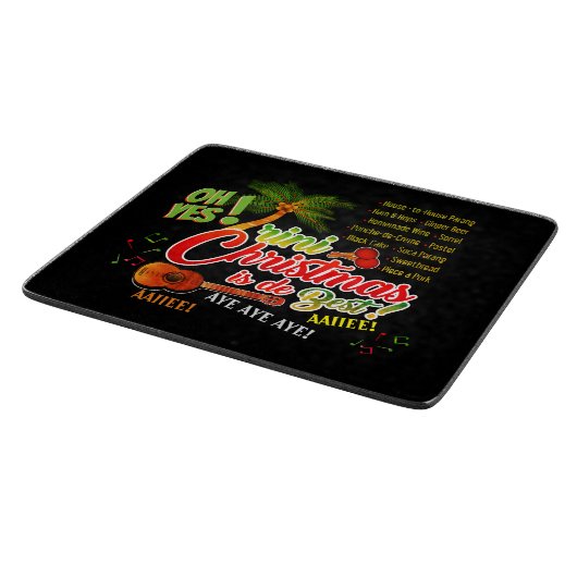 トリニのクリスマスは最高の黒色である カッティングボード (角)