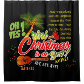 トリニのクリスマスは最高の黒色である シャワーカーテン (正面)