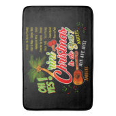 トリニのクリスマスは最高の黒色である バスマット (正面縦)