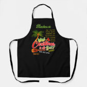 トリニのクリスマスは最高のBLACKにあなたの名前と一緒に エプロン (正面)