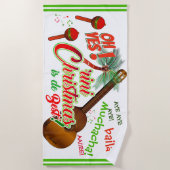 トリニのクリスマス最高のはデド/マラックとカトロ ビーチタオル (正面)