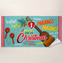 トリニのクリスマス最高のはデド/マラックとカトロ ビーチタオル