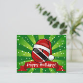 トリニダすてきード国旗のクリスマススタイル シーズンポストカード (スタンド正面)